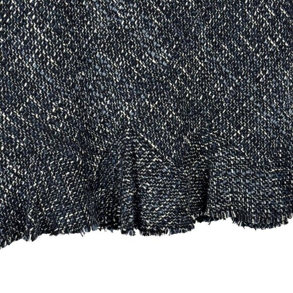Theory NEW Autumn Tweed Mini Skirt Blue Black White Career Office Classic Sz 6 - Picture 3 of 10
